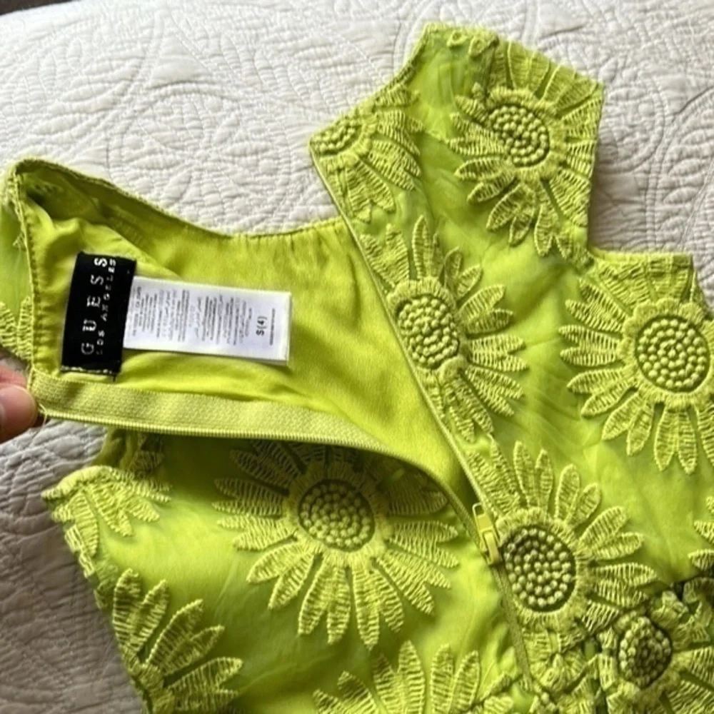 Guess Dress Embroidered Apple Green Size S/4